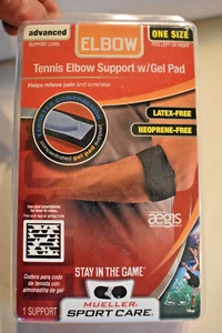 Mueller Advanced Brand Tennis Elbow Support with Gel Pad, One Size Left or Right - Picture 1 of 3