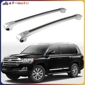 Fits for Toyota Land cruiser 2008-2021 Crossbar Roof Rack Rails Rack Bars Silver - Picture 1 of 15