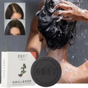 Grey Shampoo Bar Natural Polygonum Essence Hair Darkening Shampoo P7O2 - Picture 1 of 13