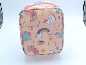 Pink Unicorns Insulated Lunch Bag for Kids, Portable Large Thermal Cooler Lun... - Picture 1 of 11
