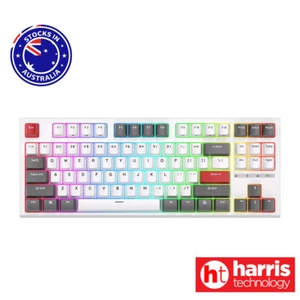 RK Royal Kludge RK R87 Mechanical Wired RGB Hot-Swappable Keyboard White - Picture 1 of 48