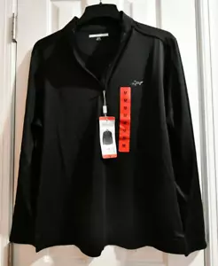 Greg Norman ML75 Active 1/4 Zip Black Pullover Men's Size Med. NWT - Picture 1 of 3
