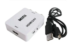 HDMI To RCA AV Converter Adapter 1080P CVBs 3RCA For Video Audio Xbox TV PC DVD - Picture 1 of 10
