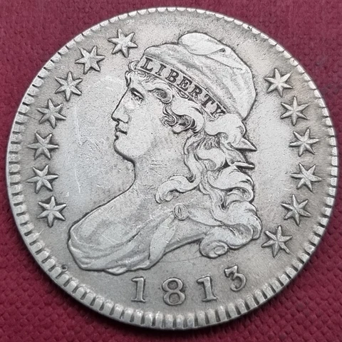 1813 Capped Bust Half Dollar 50c Better Grade VF - XF #57421 Cover