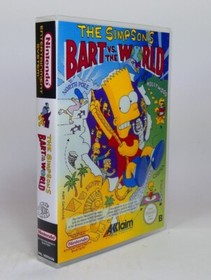 NES Storage Case - The Simpsons Bart vs the World - NO GAME