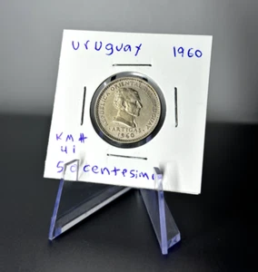 1960 Uruguay 50 Centesimos UNC Coin KM#41 - Picture 1 of 2