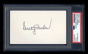 SALTY PARKER SIGNED MINT INDEX CARD PSA/DNA AUTOGRAPH 1967 NEW YORK METS MANAGER - Picture 1 of 2
