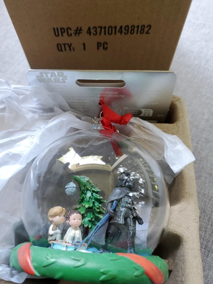 Disney Darth Vader Family Glass Dome Sketchbook Christmas Ornament – Star Wars