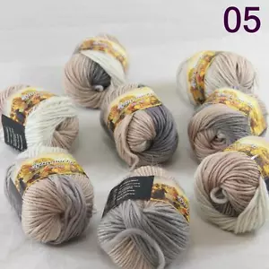 Sale 8SkeinsX 50gr NEW Hand Knitting Yarn Chunky Colorful Wool Scarves Shawls 05 - Picture 1 of 5