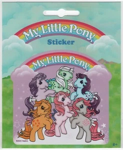 My Little Pony animierte TV-Serie Retro Cast Bild Abzieh Aufkleber NEU UNBENUTZT - Bild 1 von 1