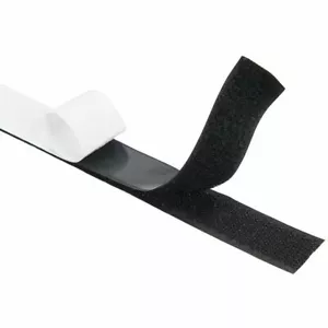 Cinta autoadhesiva negra de 1" gancho y bucle 25 mm 25 metros adhesiva trasera artesanía hobby - Imagen 1 de 3