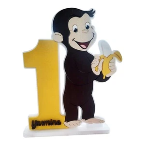 Sagoma in Polistirolo Curioso Come George con Nome e Numero Personalizzato cm 70 - Foto 1 di 1