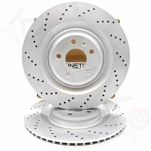 DISCOS DE FRENO TRASEROS DE RENDIMIENTO PERFORADOS DE ALTO CARBONO PARA AUDI S6 S7 S8 356mm - Imagen 1 de 6
