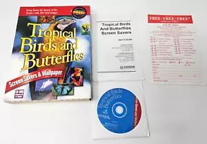 Tropical Birds and Butterflies Screen Savers & Wallpaper PC Big Box CD COMPLETE! - Picture 1 of 4