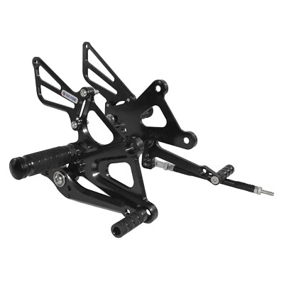 Reposapiés ajustables negros pedales para HONDA CBR250R 11-15 CBR300R CB300F Foto 1 de 4