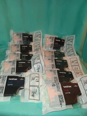 10 BROTHER Ink Cartridges (5) Magenta LC71M  (4) Yellow LC71Y  (1) Cyan LC71C - Image 1 of 4