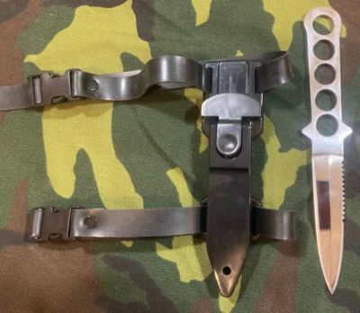 Cuchillo Acero Inoxidable Supervivencia/Buceo/Snorkel/Campamento/Caza/Peces TOTALMENTE NUEVO Foto 1 de 4