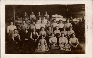 Rhode Island Weaving Room Mill Workers RPPC Real Photo Postcard  - Picture 1 of 2