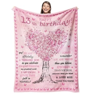 13 Year Old Girl Gifts for Birthday Blanket13th Birthday Decorations for Girl... - Picture 1 of 7