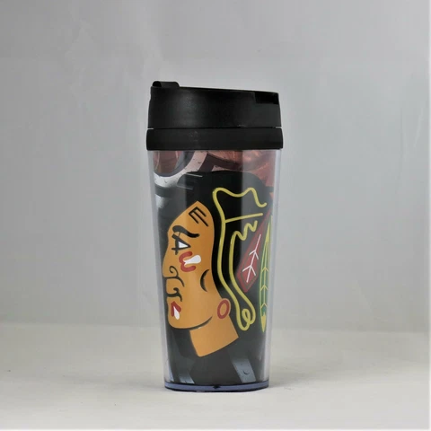 Chicago Blackhawks NHL Licensed Acrylic Tumbler Coffee Mug w/wrap Insert Cover