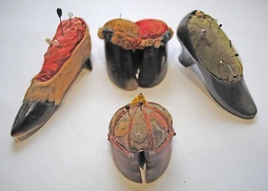 VICTORIAN TAXIDERMY BOVINE AND DEER HOOF PIN CUSHIONS, LOT OF 4, c1890s - Picture 1 of 23