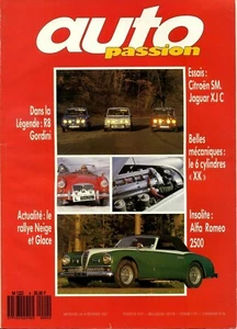 AUTO PASSION n°4 02/1987 R8 GORDINI CITRÖEN SM JAGUAR XJC Moteur XK - Imagen 1 de 1