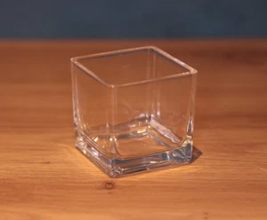 Teelichthalter Dekoglas Vase Würfel Cube transparent 6 x 6 x 6 cm - Bild 1 von 4