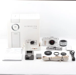 1026shot【MINT w/Box】OLYMPUS PEN E-PL8 Digital Camera White 14-42mm Kit JAPAN - Picture 1 of 16