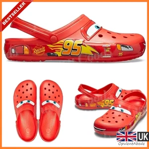 🔴Crocs Lightning McQueen Cars Slipper Schaumstoff Outdoor Hausschuhe ERWACHSENENGRÖSSEN Sommer - Bild 1 von 6
