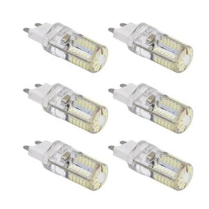 Six Packs Of G9 Silicone Small Bulbs 6W Small Bulbs 58LED (voltage 220V) Warm Li - Picture 1 of 24