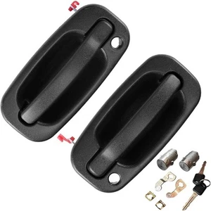 Front Exterior Door Handle with Locks Compatible with 1999-2006 Chevy Silverado - Picture 1 of 7