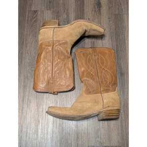 Vintage Cowboystiefel Wildleder Leder Western Style Stiefel Größe 13D - Bild 1 von 7
