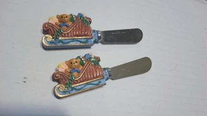 Weihnachtsgeschenke Buttermesser 2er Set Teddybär - Bild 1 von 3