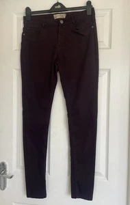 Fat Face Maroon Deep Purple Super Skinny Denim Jeans Women's Size 10 - Picture 1 of 6