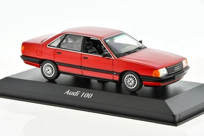 AUDI 100 C3 Red 1990 1/43 MINICHAMPS 940015200 - Image 1 of 4