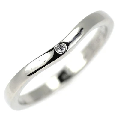 Anillo Cartier Pt950 Diamante Bailarina Curva Nº51 - Auténtico Envío Gratis desde Japón Foto 1 de 4
