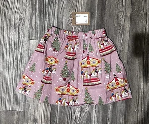 NWT Mini Boden Pull-On Twirly Christmas Carousel Skirt 3-4 years - Picture 1 of 4