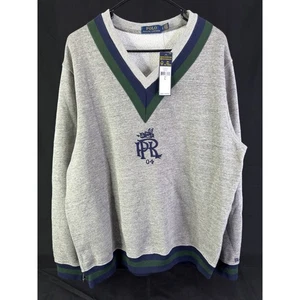 NEW POLO RALPH LAUREN Dragon Crest Tennis Cricket Sweatshirt Men’s Size Large - Picture 1 of 7