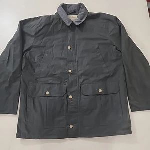 Cappotto Upland L.L.Bean Double L cotone cerato verde nuovo senza etichette $249 - Uomo L (R3) - Foto 1 di 14