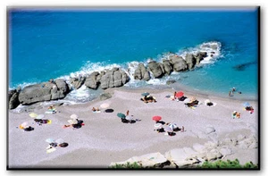RECHTECKIGER MAGNET KÜHLSCHRANKMAGNET SIZILIEN MEER STRAND CAPO D'ORLANDO MESSINA - Bild 1 von 1