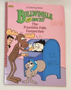 Bullwinkle and Rocky Coloring Book 1987 Marvel Books Frostbite Falls Unused - Picture 1 of 1