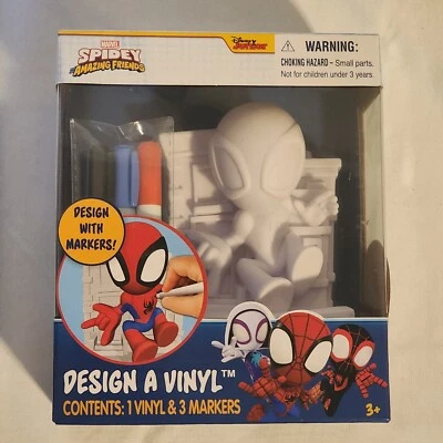 Marvel Spidey and his Amazing Friends Design A Vinyl Figure with 3 Markers NEW! - Image 1 of 4