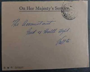 1958 Malta O.M.H.S. Cover sent locally from Valletta - Picture 1 of 2