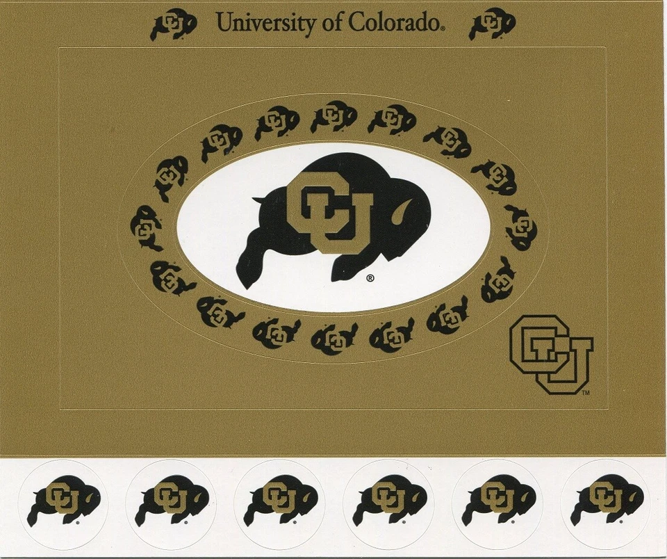 Marco de pegatinas de cartulina NCAA de los búfalos de la Universidad de Colorado, álbum de recortes Foto 1 de 1