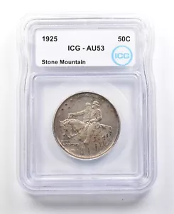 1925 Stone Mountain Commemorative Half Dollar AU53 ICG *4413 - Picture 1 of 3
