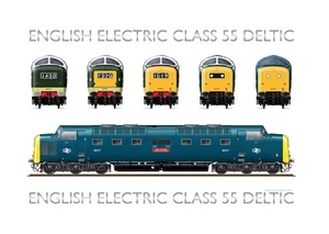 Class 55 Deltic Print - Version 4 - 9017 'The Durham Light Infantry' - PRINT - Picture 1 of 1