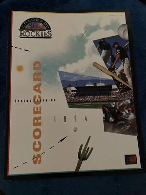 Colorado Rockies 1994 Spring Training Scorecard Vs Oakland A’s 3/17/94 - Image 1 of 3