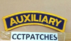 AUXILIARY POLICE ROCKER TAB BLUE/ORANGE SHOULDER PATCH 2 - Bild 1 von 2