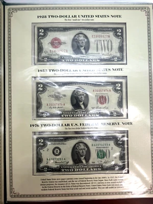 Postal Commemorative Society Two Dollar Notes Folio w/ Uncut Currency Block - Image 1 of 4