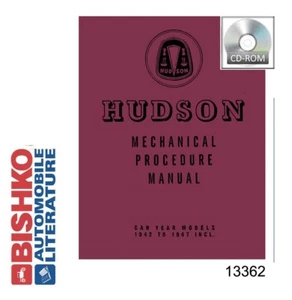 1942 1943 1944 1945 1946 1947 Hudson Shop Service Repair Manual CD - Picture 1 of 1